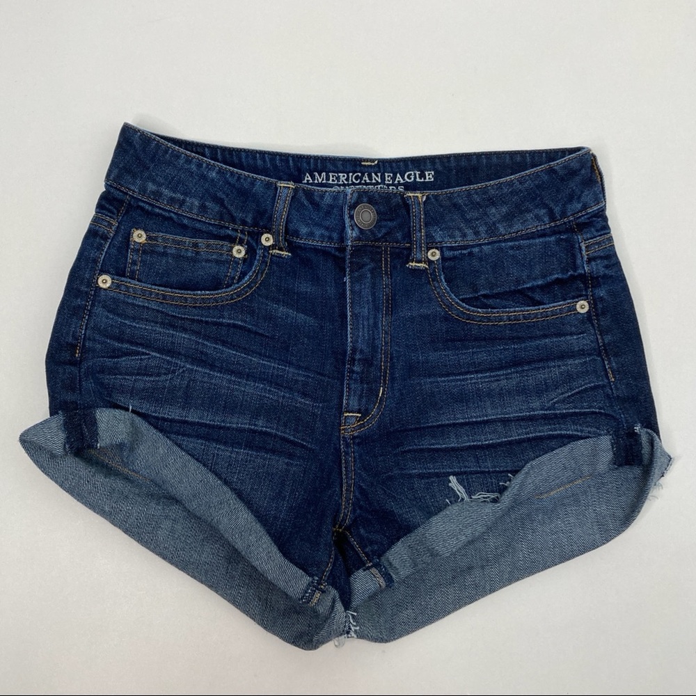 American Eagle Stretch Cuffed Short Shorts
